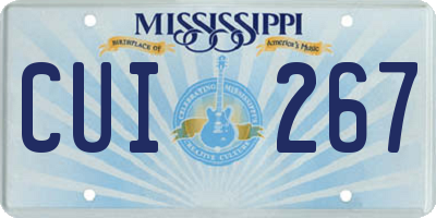 MS license plate CUI267