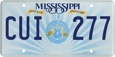 MS license plate CUI277