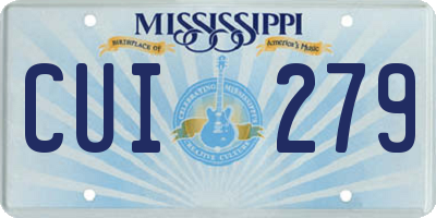 MS license plate CUI279