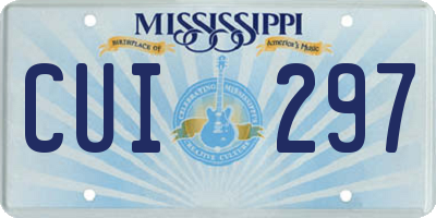 MS license plate CUI297