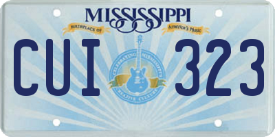 MS license plate CUI323