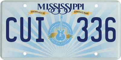 MS license plate CUI336