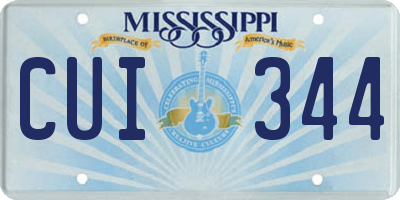 MS license plate CUI344