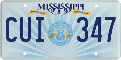 MS license plate CUI347