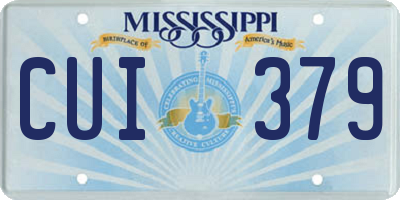 MS license plate CUI379