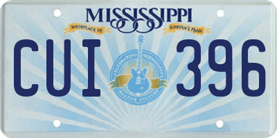 MS license plate CUI396