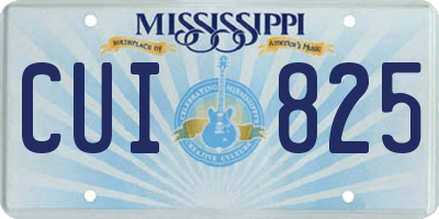 MS license plate CUI825