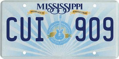 MS license plate CUI909