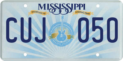 MS license plate CUJ050