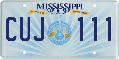 MS license plate CUJ111