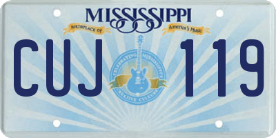 MS license plate CUJ119