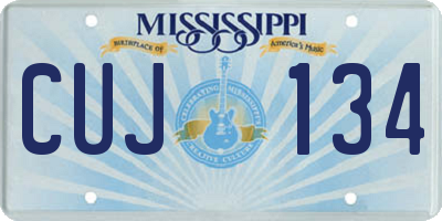 MS license plate CUJ134