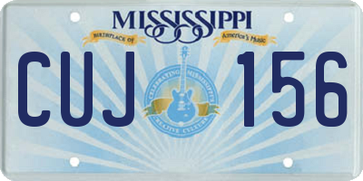 MS license plate CUJ156