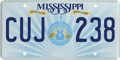 MS license plate CUJ238