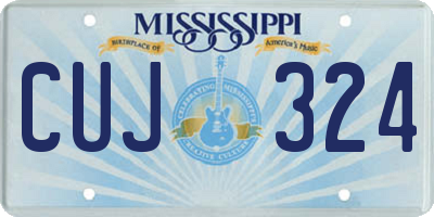 MS license plate CUJ324