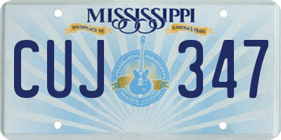 MS license plate CUJ347