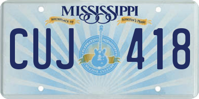 MS license plate CUJ418