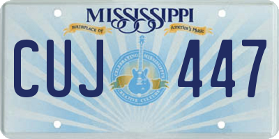 MS license plate CUJ447