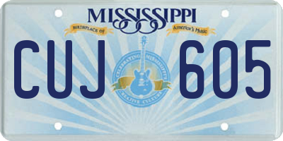 MS license plate CUJ605