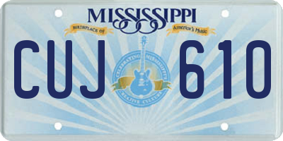 MS license plate CUJ610