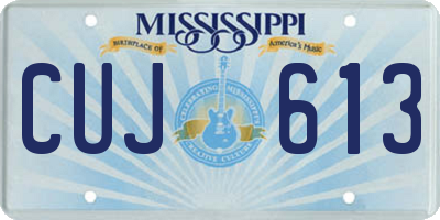 MS license plate CUJ613