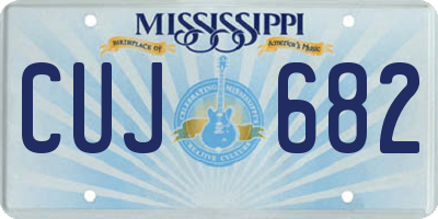 MS license plate CUJ682