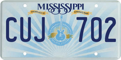 MS license plate CUJ702