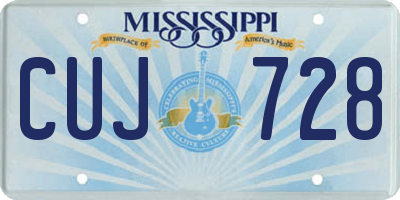 MS license plate CUJ728