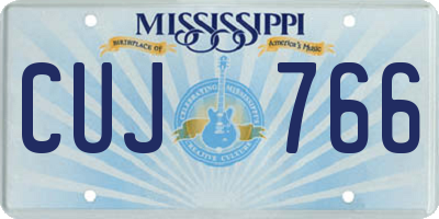 MS license plate CUJ766