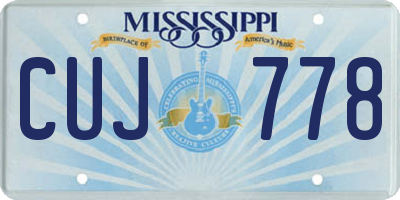 MS license plate CUJ778