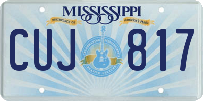 MS license plate CUJ817