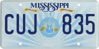 MS license plate CUJ835