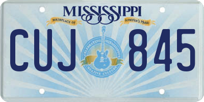 MS license plate CUJ845