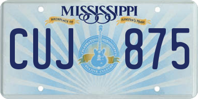 MS license plate CUJ875