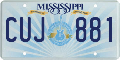 MS license plate CUJ881