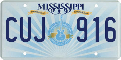 MS license plate CUJ916
