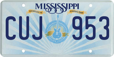 MS license plate CUJ953