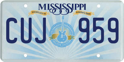 MS license plate CUJ959