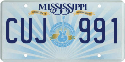 MS license plate CUJ991