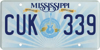 MS license plate CUK339