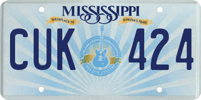 MS license plate CUK424