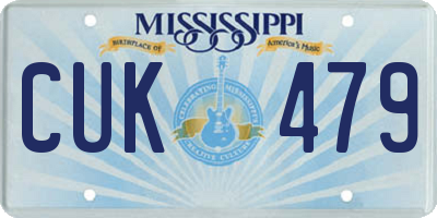MS license plate CUK479