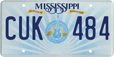MS license plate CUK484