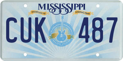 MS license plate CUK487