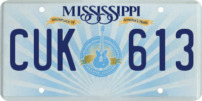 MS license plate CUK613