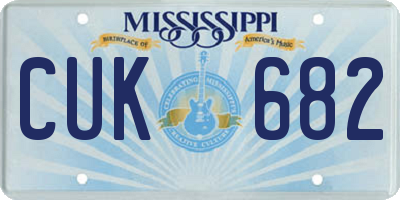 MS license plate CUK682