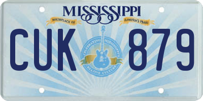 MS license plate CUK879