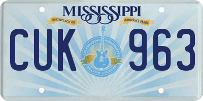 MS license plate CUK963