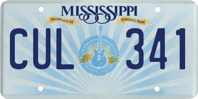 MS license plate CUL341