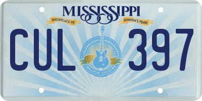 MS license plate CUL397